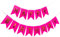 Kiyanest Bandera de Feliz Cumpleaños Rosa Fucsia – Guirnalda Reutilizable y Energética para Decoraciones de Fiesta