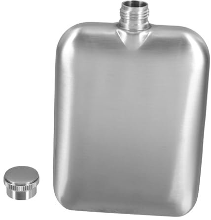 VILLFUL Fiaschetta Vintage in Inossidabile Per Liquori Whisky e Vino Finitura Opaca Resistente e Portatile Per e Outdoor