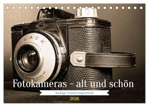 Fotokameras - alt und schön (Tischkalender 2026 DIN A5 quer), CALVENDO Monatskalender: Eine Kamera wie ein Schuhkarton? (CALVENDO Technologie)