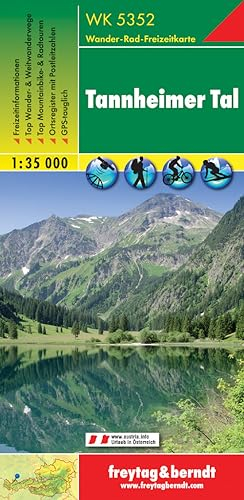 WK 5352 Tannheimer Tal, Wanderkarte 1:35.000: Freizeitinformationen, Top Wander- & Weitwanderwege, Top Mountainbike- & Radrouten, Ortsregister mit ... (freytag & berndt Wander-Rad-Freizeitkarten)