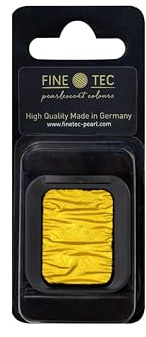 Finetec Pearlescent Watercolor Pan Refill, Metallic Crystal Gold (F1223)
