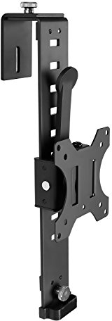 Mount-It! Cubicle Monitor Mount Hanger Attachment, Hanging Height Adjustable VESA Bracket for a 17 to 32 Screen, Adjustable Hook Supports up to 17.6 lbs, Black (MI-785)