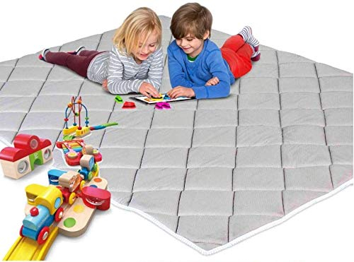 EVERGREENWEB Baby Spielmatte, Teppich Für Kinder Zum Spielen Hypoallergen, Faltbar, Bodendecke (160 x 200 cm, GRAU)