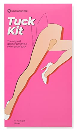Unclockable T-Tape Tuck Kit – Gaff Alternative – Transgender, NB, Drag Queens, Crossdressing – 7 Stück, beige, Einheitsgröße