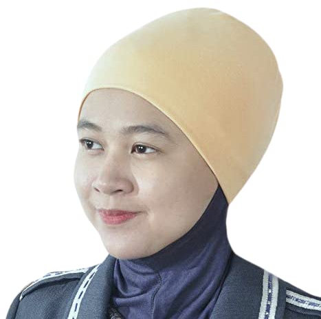 Silk Story Handgefertigter Hijab Volumizer Cap Turban unter Schal Motorhaube Schal Chemo Haar Kopfabdeckung Baumwolle - Orange - Einheitsgröße