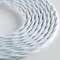 Klartext - Cavo tessile trecciato LUMIÈRE per illuminazione, 3x0,75mm, Bianco Opaco, 3mt.|Attenzione: cavo terra incluso! Massima sicurezza anti scossa!