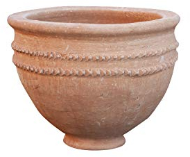 Biscottini Jarre Terre Cuite 57x57x40 cm Made in Italy | Pot Terre Cuite | Vase Jardin extérieur