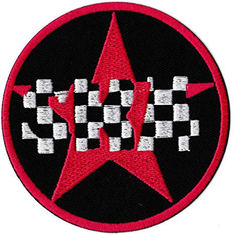 NagaPatches Aufnäher zum Aufbügeln, Motiv Ska, roter Stern