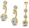 OUFER 316L Chirurgischer Stahl Belly Bars Clear CZ Belly Rings Navel Rings Bauchnabelpiercing Schmuck Teardrop Gold