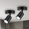 Dehobo 2er Led Deckenstrahler Schwenkbar 350° - Deckenstrahler 1 Flammig Schwarz GU10 - LED Wandstrahler mit Strahler Deckenspot - Spotlight Lampe für Wohnzimmer Küche - Nein GU10 Leuchtmittel