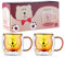 Lot de 2 tasses en verre à double paroi en forme d'ours avec poignée, 250 ml, tasses isothermes pour cadeau de Saint-Valentin, d'anniversaire