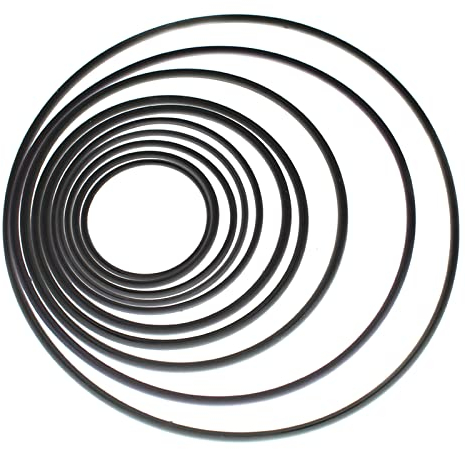 BAIRU 10 Stück gemischte Größe 80–130 mm Reparaturriemen, universeller 1/1,5 mm Durchmesser, runder Gummigurt, für Recorder Walkman