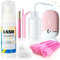 Buqikma Wimpernshampoo für Wimpernverlängerungen, 700 ml Augenlid-Reinigungsschaum, USB-Mini-Wimpernfächer, Flasche Mascara-Bürste, Reinigungsbürste, Wimpernreinigungsset für den professionellen und