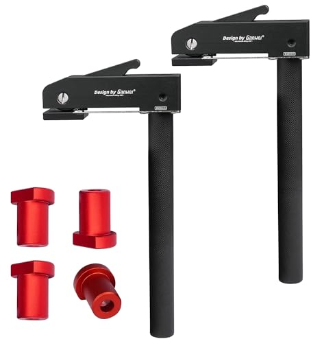 2 Pezzi Morsetti da Falegname Kit, con Carta da Tavolo in Lega di Alluminio, Professionale Regolabili Morsetti per Legno, Strumenti per la Lavorazione del Legno, per Il Bloccaggio di Legno, Tavoli