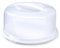 Round Plastic Cake Box with Lockable Lid & Carry Handles White Large Cake Carrier Storage Container for Cakes, Serving Pies, Cookies and Desserts