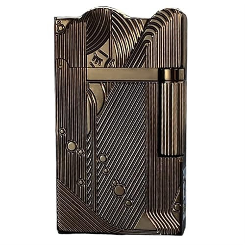 Retro Sanji Classic Feuerzeug, tragbares Kerosinfeuerzeug für den Trenchcoat, Camping, Flip-Top, knackiger Stahlklang, nachfüllbares Seiten-Slip-Feuerzeug für Männer, Väter, Ehemänner, für Sammeln