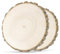 Truevaste Holzscheiben 30 cm, 2er Set Runde Baumscheiben 28-32 cm ohne Loch – Naturholz Unbehandelte Holz Log Scheiben aus Paulownia Holz für DIY Basteln, Hochzeit und Weihnachtsdeko, 20mm Dicke