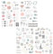 4 Blätter 230 Stück Sticker Hochzeit Gästebuch Hochzeit Sticker mit Viel Liebe Vintage Scrapbook Sticker Valentinstag Scrapbook-Aufkleber Love Stickers für Gästebuch Fotoalbum Wedding Dekor