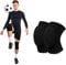 FAINCA Knieschoner, Verdickter Schwamm Knieschoner Volleyball, Elastizität Volleyball Knieschoner, Knieschoner Tanzen, für Sport Fußball Handball Tanzen (Schwarz/L