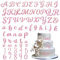 HJZHII 64 Stück Tortendeko Buchstaben, Acryl Spiegelbuchstaben Buchstaben für Torte Zahlen 0-9 und A-Z Großbuchstaben Kleinbuchstaben Set Kuchenbuchstaben für Geburtstag Hochzeits Party(Roségold)