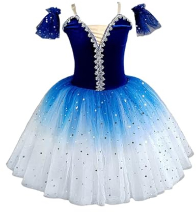 Flickor Tutu Balettklänning Gymnastik Leotard Dans Ballerina Kostym Fe Svan Skridskoåkning Barn Danskläder Ballroom Dancer Tävlingskostym