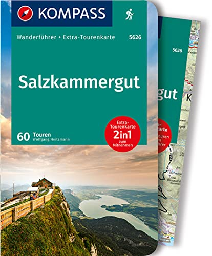 KOMPASS Wanderführer Salzkammergut, 60 Touren: mit Extra-Tourenkarte Maßstab 1:55.000, GPX-Daten zum Download