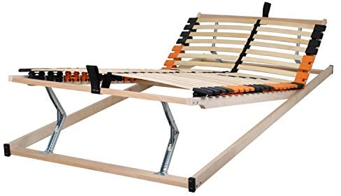 Betten-ABC Medifix 7-Zonen-Lattenrost, Härtegradverstellung, 28 Leisten, Belastbar bis 150 kg, Für alle Matratzen, Made in Germany, Ausführung: K+F Verstellung, Selbstmontage, Größe: 100 x 200 cm