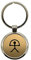 Porte clé en métal or brossé Indalo rond gravure laser