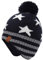 Foruhoo Jungen Mütze Strickmütze Beanie, Jungen Wintermütze Hut mit Fleecefutter(Marineblau Stern,53cm)