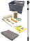 ERP - Kit Interior Antigota Pinturas Plasticas - Cubeta con Rejilla - Rodillo Antigota - Alargo - Cinta - Papel con Cinta - Fieltro - Cubretodo - Paletina - Pincel Cabolata