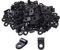 DBOO 100 Pieces Nylon R-Type Cable Clamp Organizer Cord Clips for Wire Management 5mm Black CC-0.5