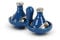 Tajine mini bleu avec métal 2 pièces