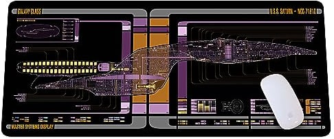 71810 Sci-fi Control Console Display Desk Mat, Trekkie Trekker Large Mouse pad for Desk, Gamer Mouse pad, Laptop Pad Mat, Game Mat, Gaming Computer Accessories, Gaming Room Decor, SciFi Gift KMH