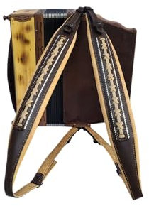 Steirische Harmonika Harmonikariemen Extravagant Beige-Vintage