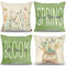 Weldomcor Kissenbezug 45x45 cm Kissenhülle Blumen Kissen 4er Set Dekorative kissenbezüge Moderne Dekorationskissenbezüge Bauernhaus Kissenbezüge für Couch Sofa Schlafzimmer Bett Auto (Spring)