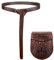 keland 2PCS Ren Faire Accessoires Wikinger Gürtel & Mittelalter Beuteltasche Gürteltasche Lederbeutel (Braun-003)