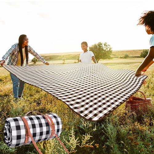 2pcs Picknickdecke Wasserdicht Waschbar Groß Sanddicht Stranddecke Sandfrei Campingdecke Isoliert Mit Tragegriff Tragbare Waschbar Strandmatte Picnic Blanket Für Outdoor Wandern Park Beach,L,Plaid
