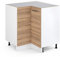 Vicco Eckunterschrank R-Line, Küchen Eckschrank, Sonoma/Weiß, 75.6 cm, AP Eiche