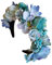 Trachten Blumenkranz Haarreif Blumen Haare Haarband Haarschmuck Hochzeit Oktoberfest Blau