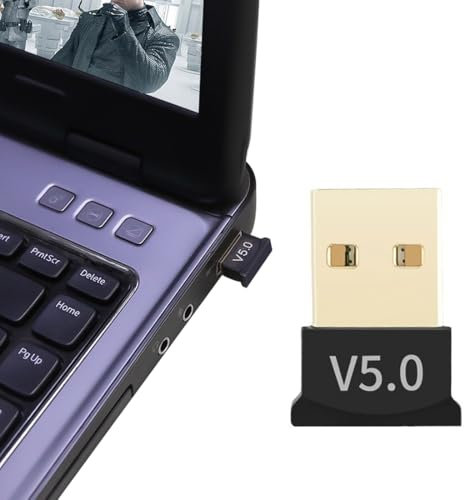 EYVRPAU Adaptador Bluetooth 5.0 USB, Tamaño Mini para Ordenador, Portátil, Auriculares, Altavoz, Teclado, Compatible con Windows 11/10/8.1/7