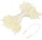 QUARKZMAN Baumwoll-Hangtag-Schnappverschluss-Pins Loop-Preisschild-Befestiger-Plastikmarkierungen-Bindungen Beige 3,2 Zoll Packung mit 100