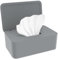 Kolamom Boîte à Lingettes Distributeur, Boîtes de Papier Toilette Humide pour Bébés et Adultes, Boîte de Lingette Humides avec Couvercle pour l'extérieur, la maison et le bureau - Gris