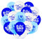 12 Stück Vatertagsdekorationen Luftballons 30,5 cm Happy Fathers Day Blau Weiß Latex Ballon Best Dad I Love Dad Ballons Vatertag Party Dekorationen Foto Requisiten 3 Muster