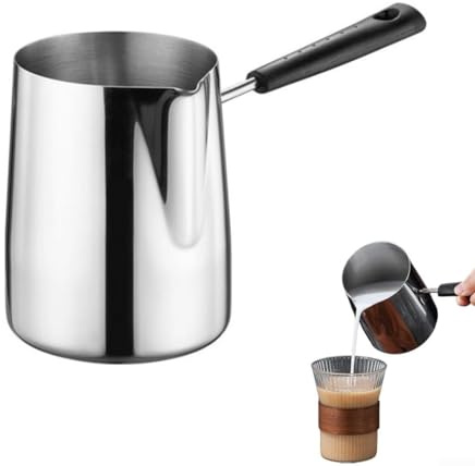Kitchen Essential, caffettiera turca realizzata in acciaio inossidabile per l'uso quotidiano nella preparazione di bevande e salse (600 ml)