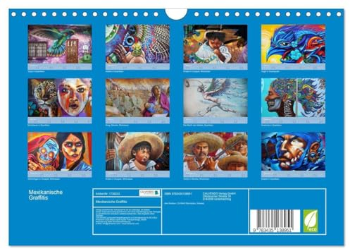 Mexikanische Graffitis (Wandkalender 2025 DIN A4 quer), CALVENDO Monatskalender