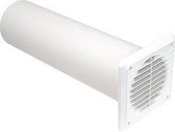Extractor Fan Wall Duct Kit Tube Ducting & Grille 150mm