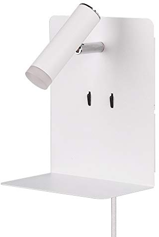 Trio Leuchten LED Wandleuchte Element 222570231, Metall Weiß Matt, 1 x 3 Watt LED, USB Ladebuchse