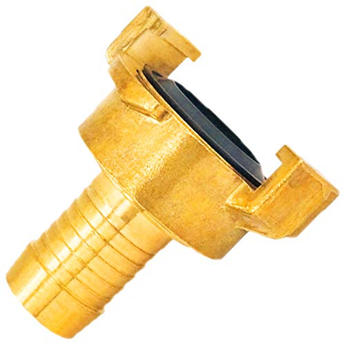 Schnellkupplung aus Messing mit Schlauchtülle drehbar Außendurchmesser 25 mm 1 Zoll Klauen Kupplung Bajonettverschluss Wasser Garten Schlauch Adapter passt für GEKA GK Gardena