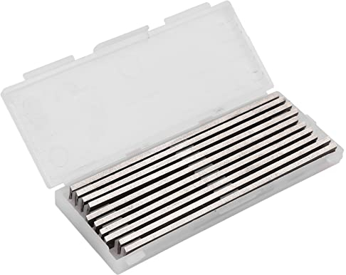 Bopfimer 10Pcs Reversible Cuchillas De Cepillado De Acero De Alta Velocidad 82Mm X 5.5Mm Para Cortar Duras Blandas Tablero De Madera Contrachapada Herramienta Eléctrica