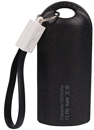 SOSOFLY Mini chargeur portable, batterie externe portable, petit porte-clés, batterie externe pour téléphone portable (Noir)